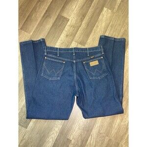 Wrangler Jeans Mens 36x32 Blue Denim 13MWZ Cowboy Cut Original Fit Western Rodeo